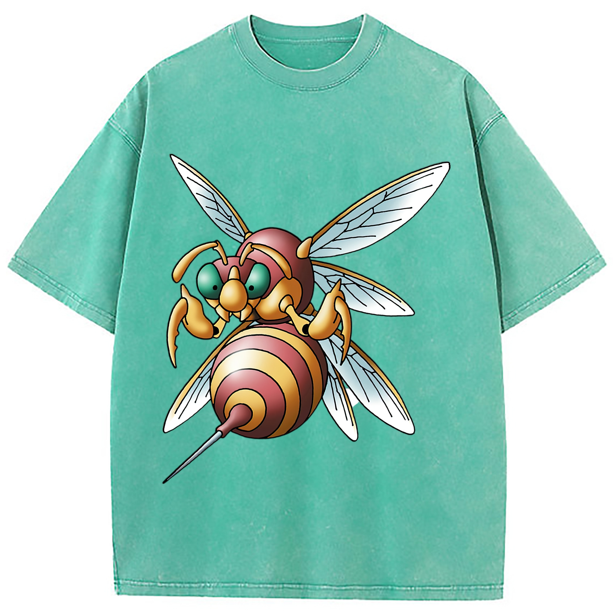 （画像用） ドラゴンクエスト Doragon Kuesuto Dragon Quest 綿100% ヴィンテージ風 半袖Tシャツ（フロントプリント）
